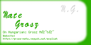 mate grosz business card